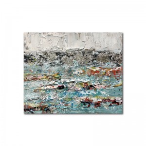 ศิลปะนามธรรมกรอบผ้าผ้าใบมือบริสุทธิ์ทาสีผนังอื่น ๆ ศิลปะภาพวาดสีน้ำมันรูปภาพ